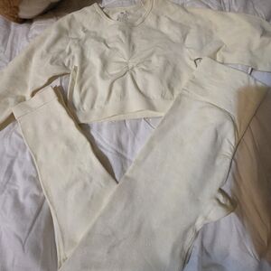 SHEIN Cream Leggings and Top Set